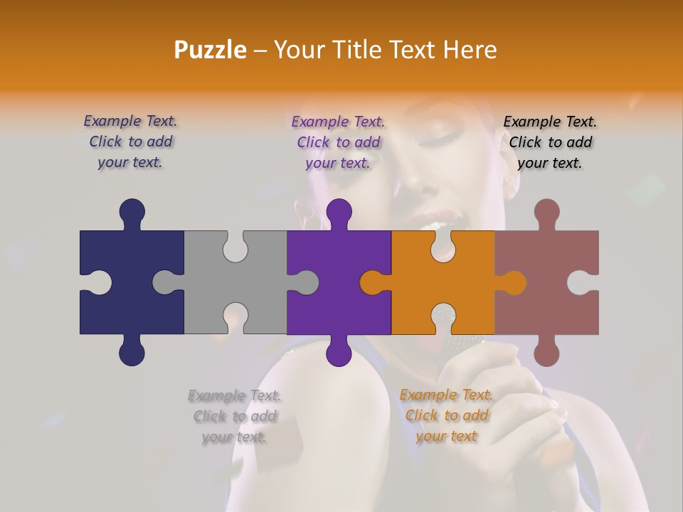 Carefree Beauty Music PowerPoint Template