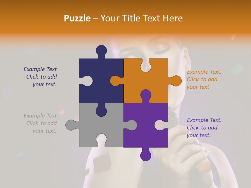 Carefree Beauty Music PowerPoint Template