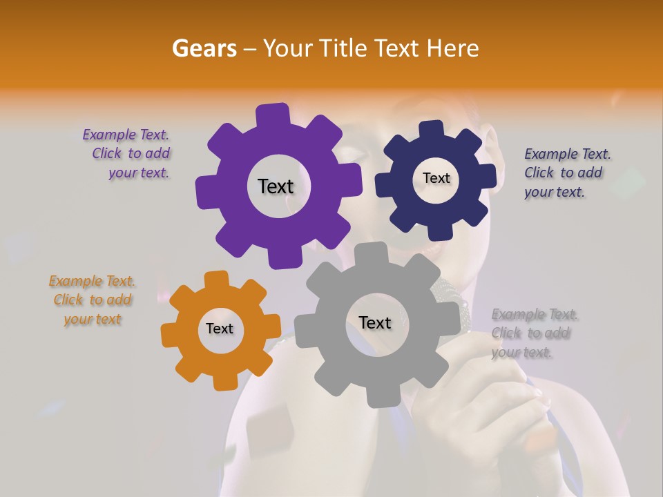 Carefree Beauty Music PowerPoint Template