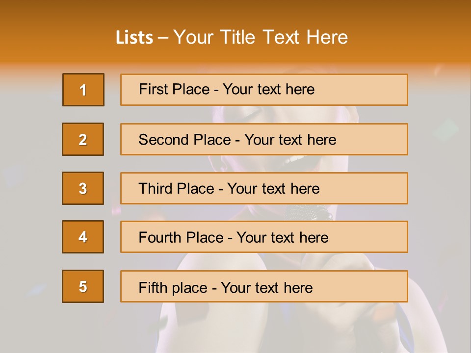 Carefree Beauty Music PowerPoint Template