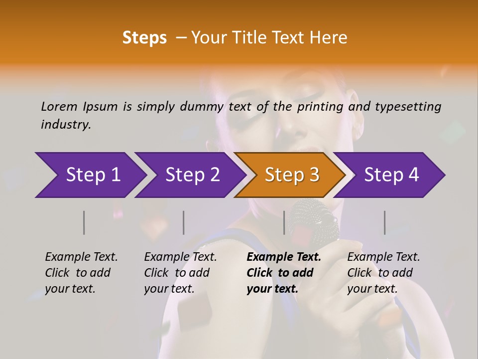 Carefree Beauty Music PowerPoint Template