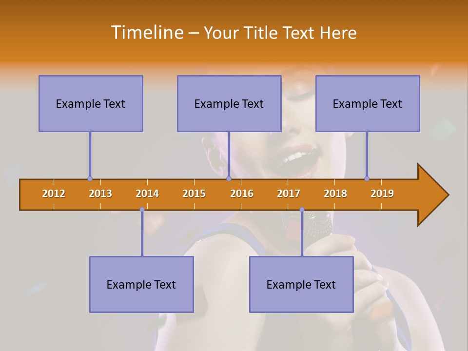 Carefree Beauty Music PowerPoint Template