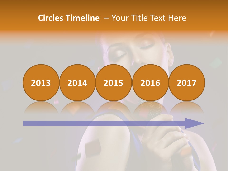 Carefree Beauty Music PowerPoint Template