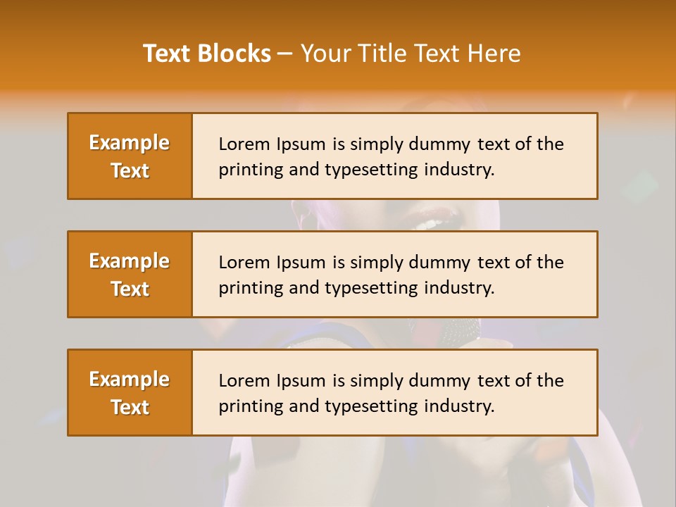 Carefree Beauty Music PowerPoint Template