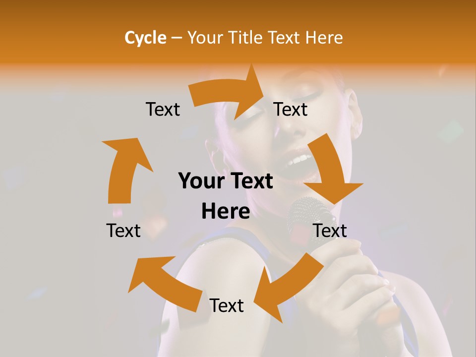 Carefree Beauty Music PowerPoint Template