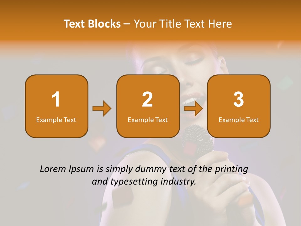 Carefree Beauty Music PowerPoint Template