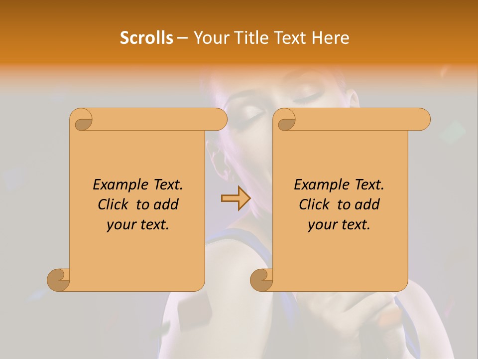 Carefree Beauty Music PowerPoint Template