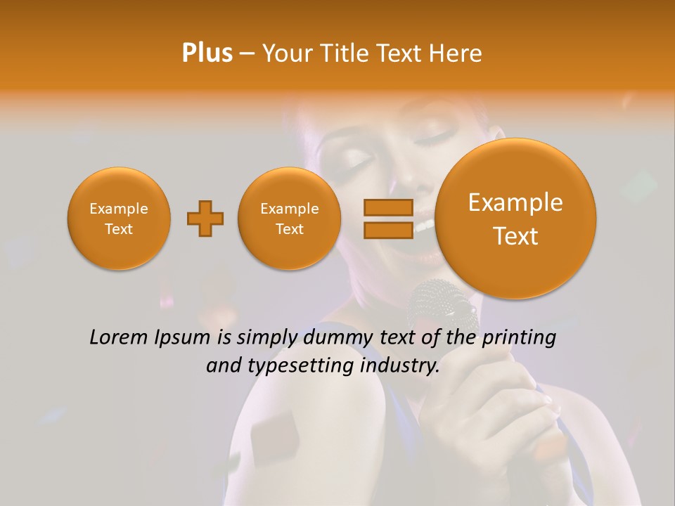 Carefree Beauty Music PowerPoint Template