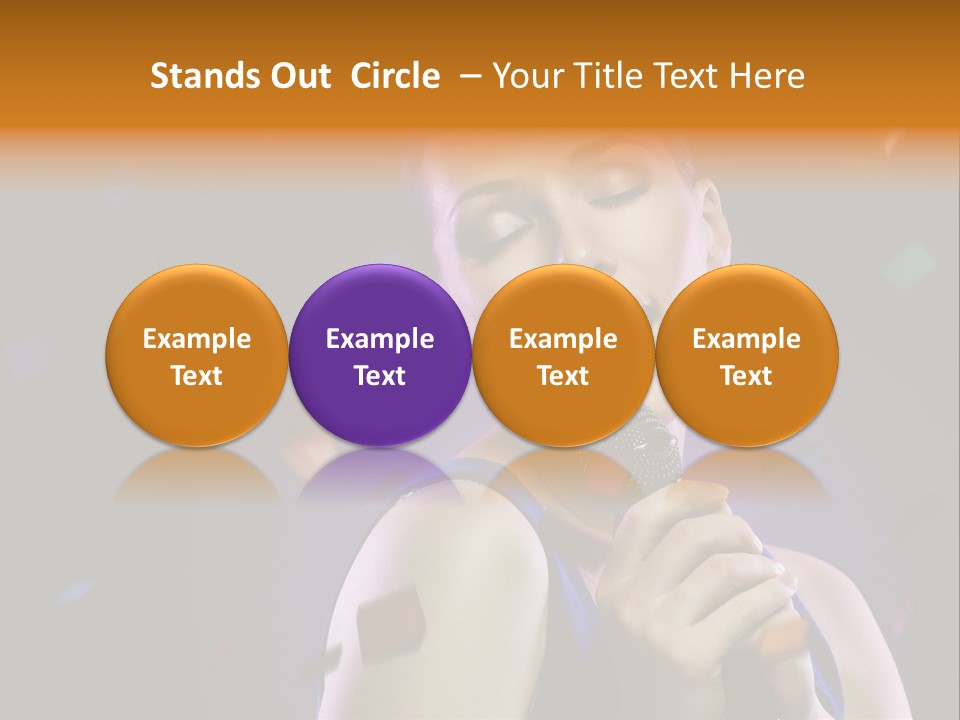 Carefree Beauty Music PowerPoint Template