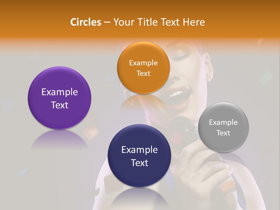 Carefree Beauty Music PowerPoint Template
