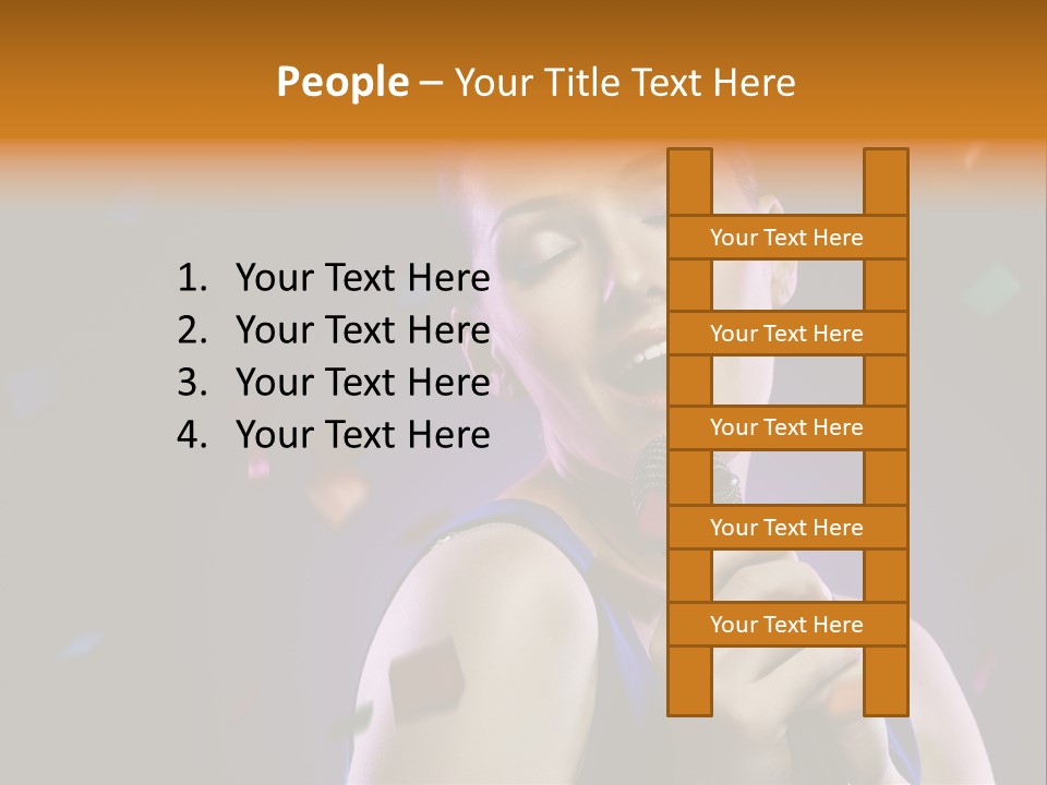 Carefree Beauty Music PowerPoint Template