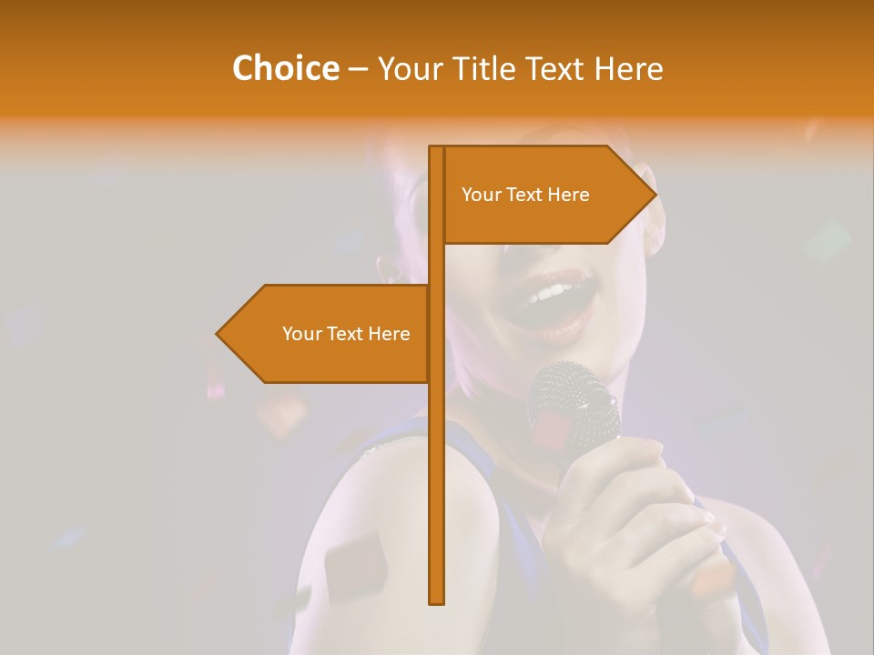 Carefree Beauty Music PowerPoint Template
