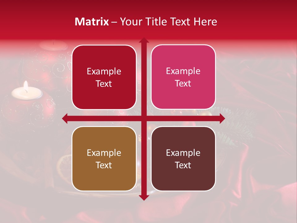 Flower Arrangement Cloth Bordeaux PowerPoint Template