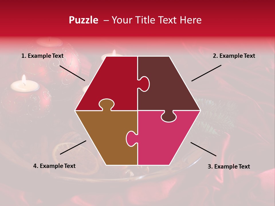 Flower Arrangement Cloth Bordeaux PowerPoint Template