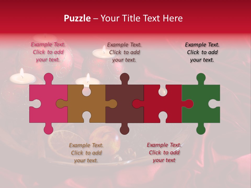 Flower Arrangement Cloth Bordeaux PowerPoint Template