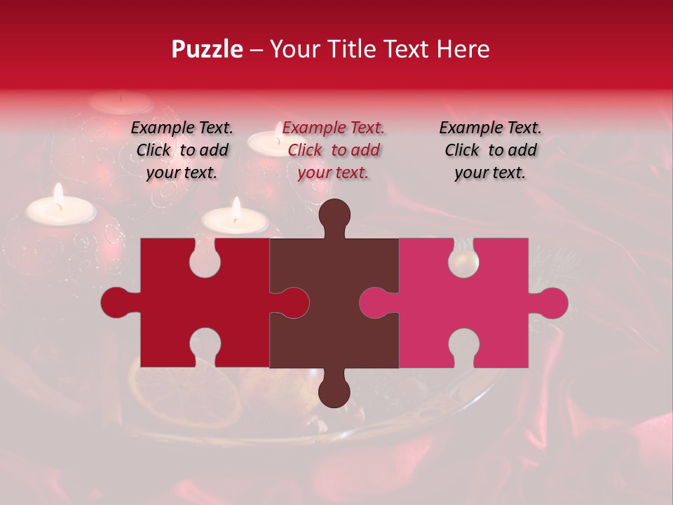 Flower Arrangement Cloth Bordeaux PowerPoint Template