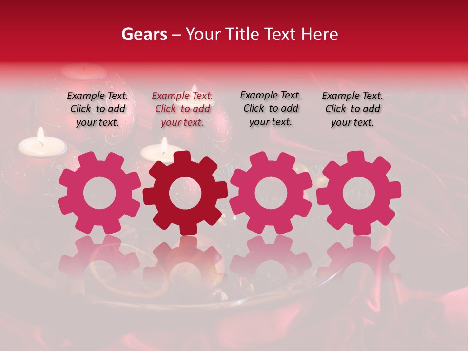 Flower Arrangement Cloth Bordeaux PowerPoint Template