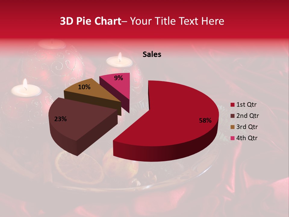 Flower Arrangement Cloth Bordeaux PowerPoint Template