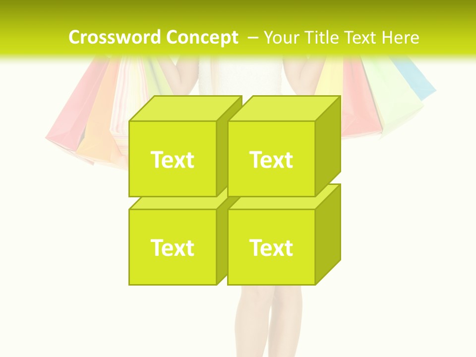 Shopaholic Consumer Enjoying PowerPoint Template