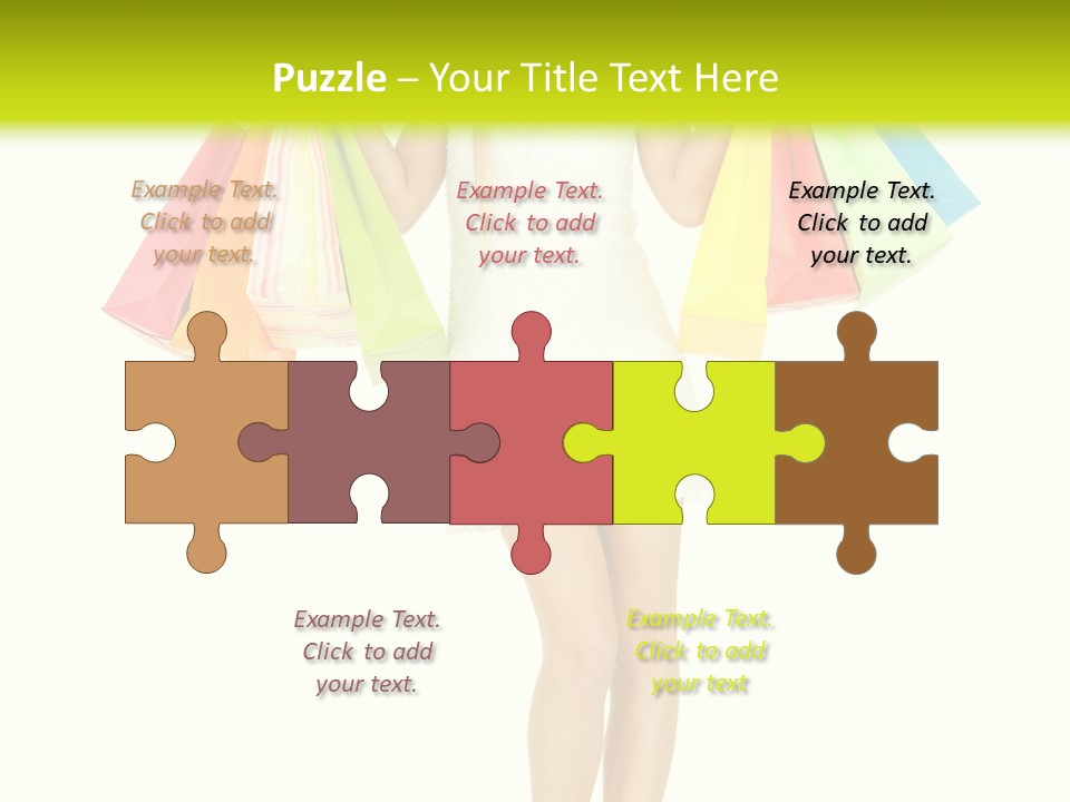 Shopaholic Consumer Enjoying PowerPoint Template