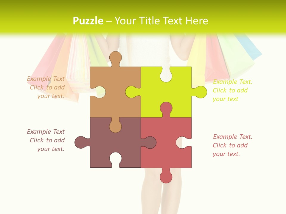 Shopaholic Consumer Enjoying PowerPoint Template