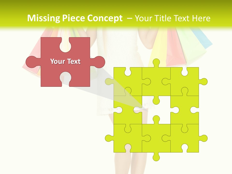 Shopaholic Consumer Enjoying PowerPoint Template