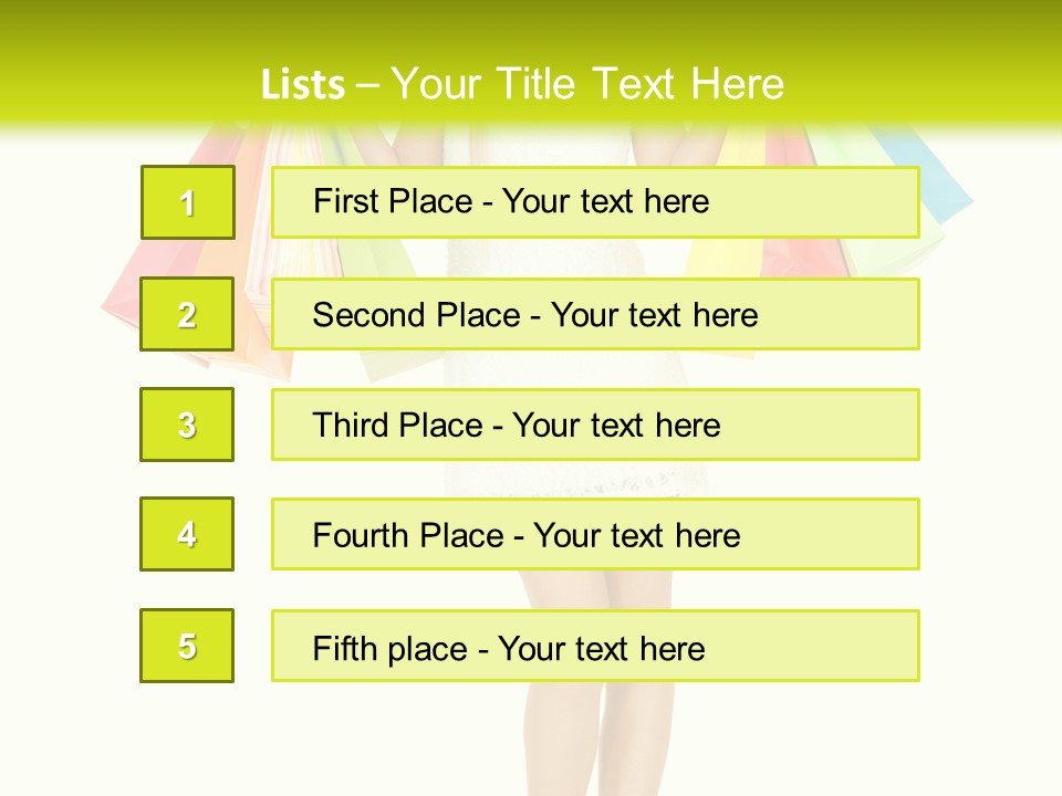 Shopaholic Consumer Enjoying PowerPoint Template