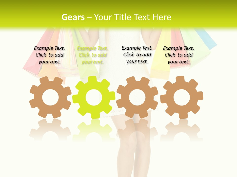 Shopaholic Consumer Enjoying PowerPoint Template