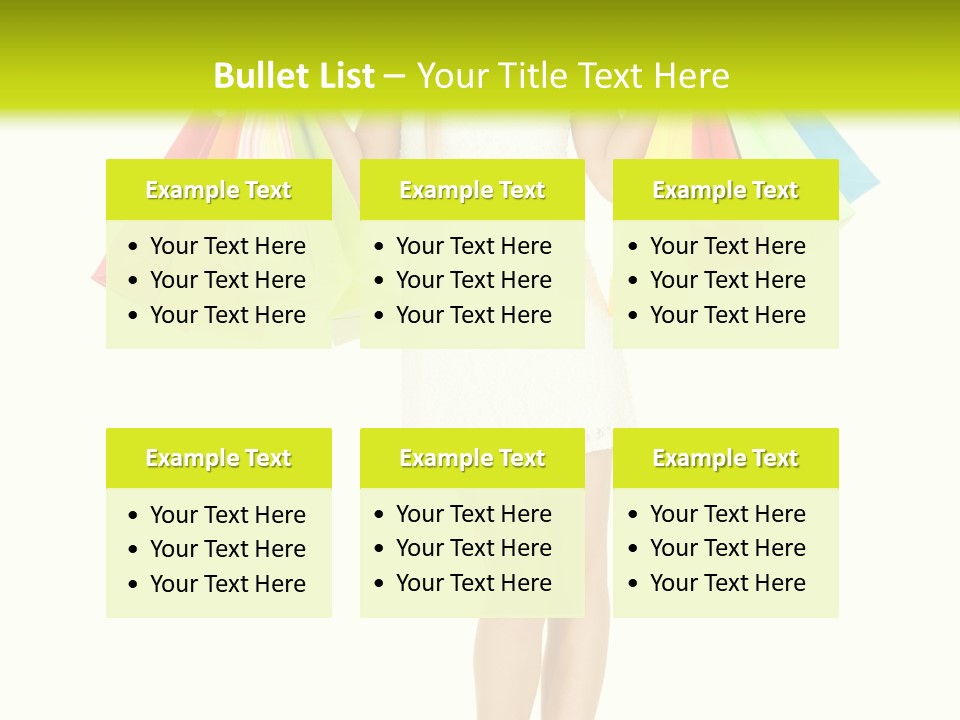 Shopaholic Consumer Enjoying PowerPoint Template