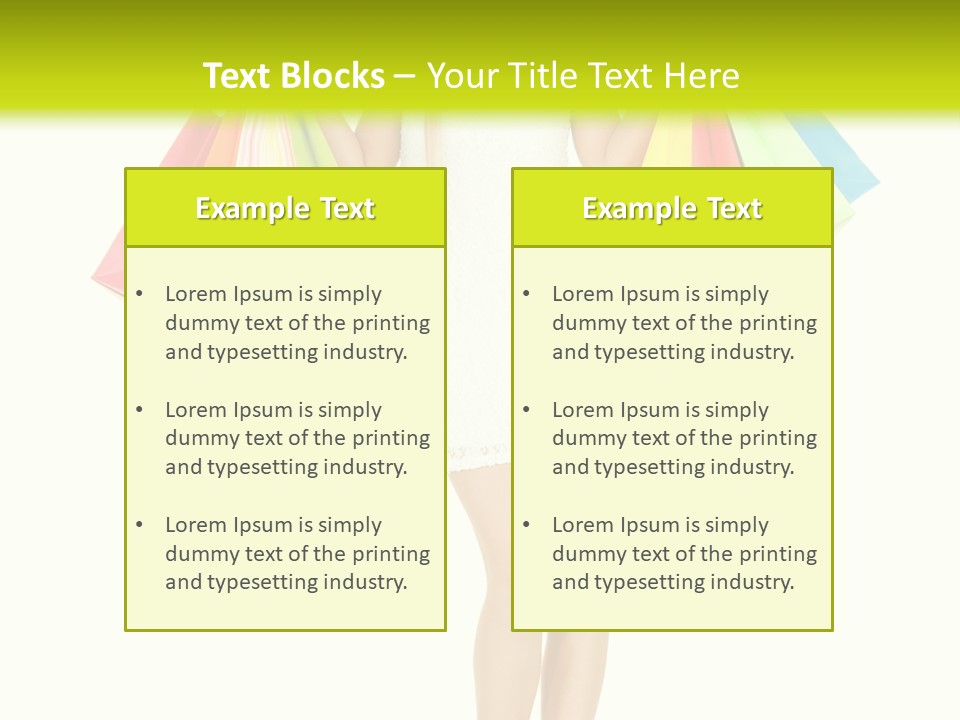 Shopaholic Consumer Enjoying PowerPoint Template