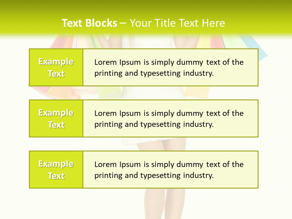 Shopaholic Consumer Enjoying PowerPoint Template