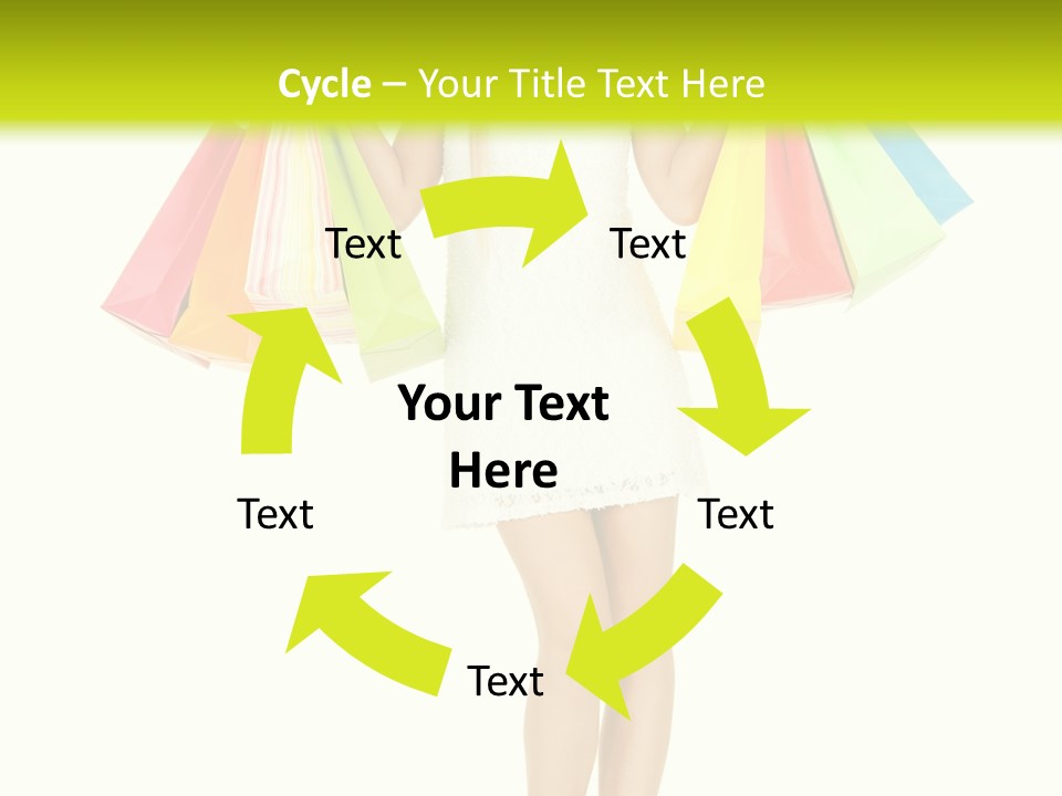 Shopaholic Consumer Enjoying PowerPoint Template