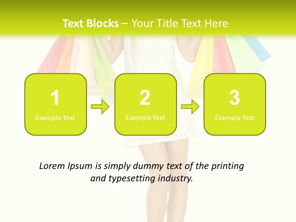 Shopaholic Consumer Enjoying PowerPoint Template