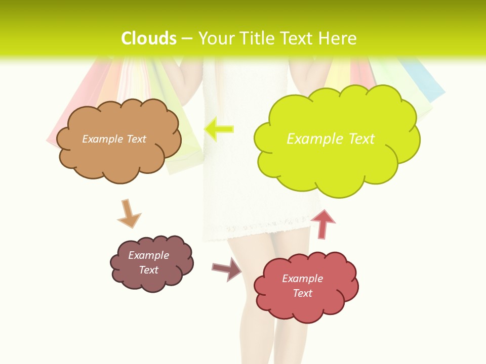 Shopaholic Consumer Enjoying PowerPoint Template