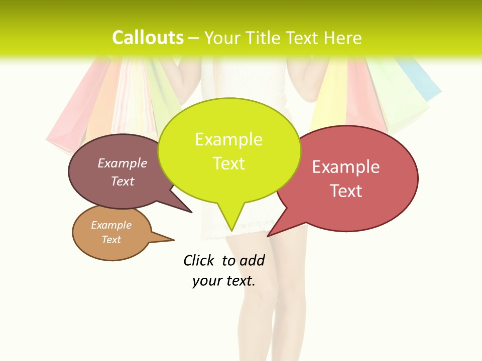 Shopaholic Consumer Enjoying PowerPoint Template
