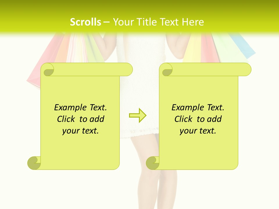 Shopaholic Consumer Enjoying PowerPoint Template