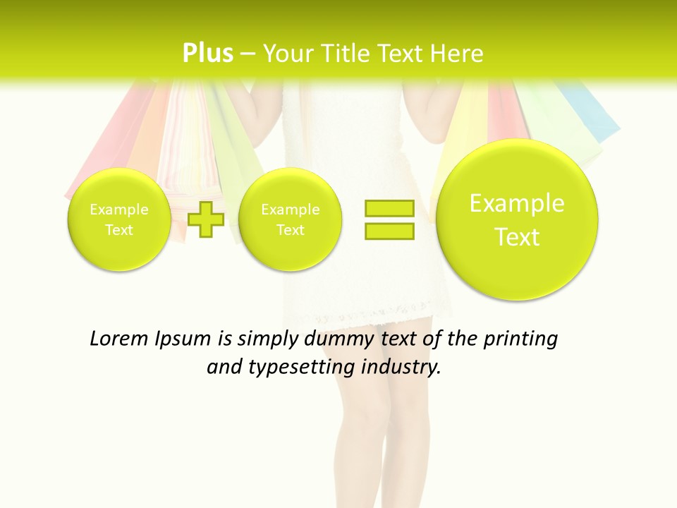 Shopaholic Consumer Enjoying PowerPoint Template