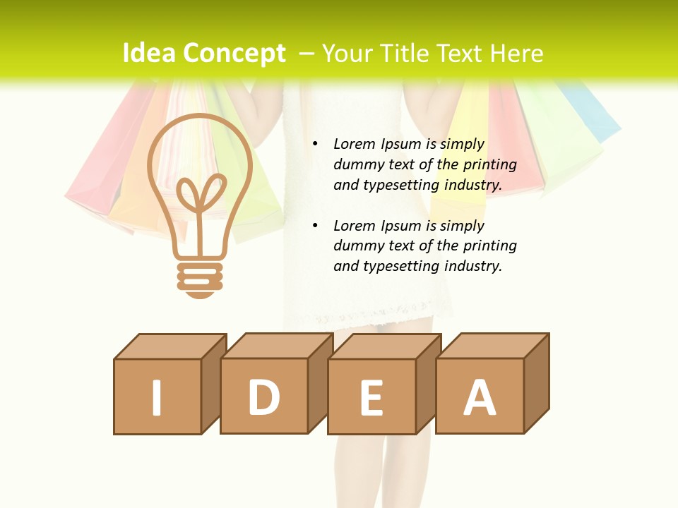Shopaholic Consumer Enjoying PowerPoint Template