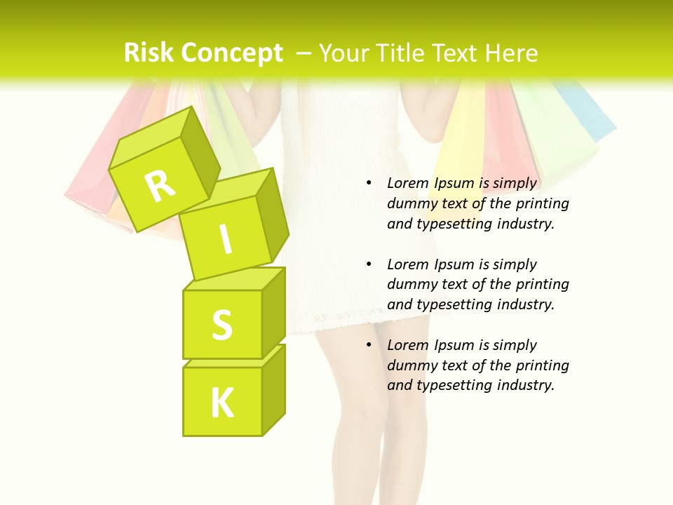 Shopaholic Consumer Enjoying PowerPoint Template