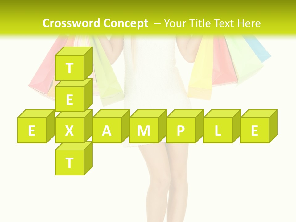 Shopaholic Consumer Enjoying PowerPoint Template