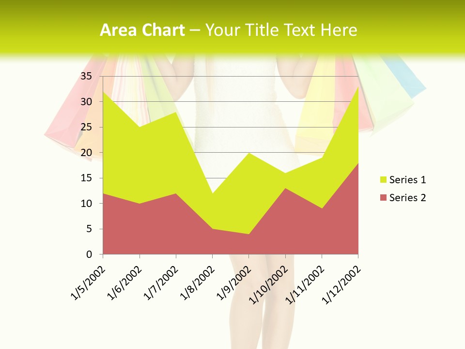 Shopaholic Consumer Enjoying PowerPoint Template