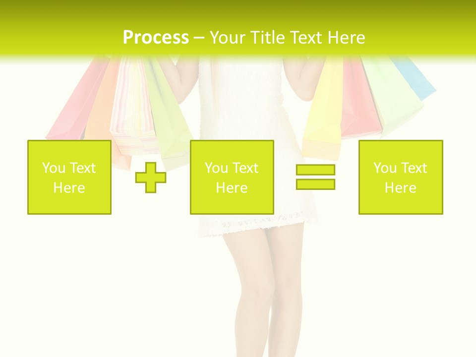 Shopaholic Consumer Enjoying PowerPoint Template