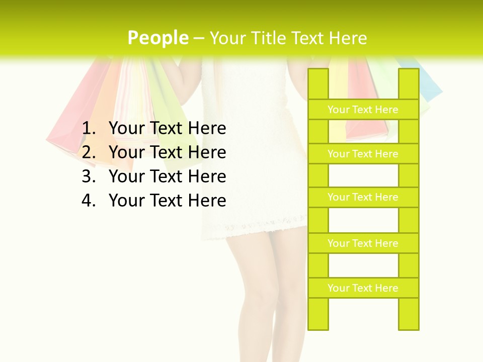 Shopaholic Consumer Enjoying PowerPoint Template