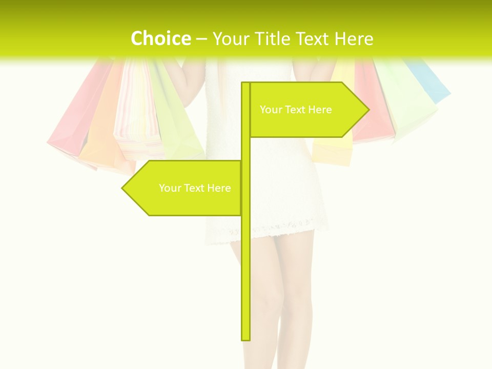 Shopaholic Consumer Enjoying PowerPoint Template