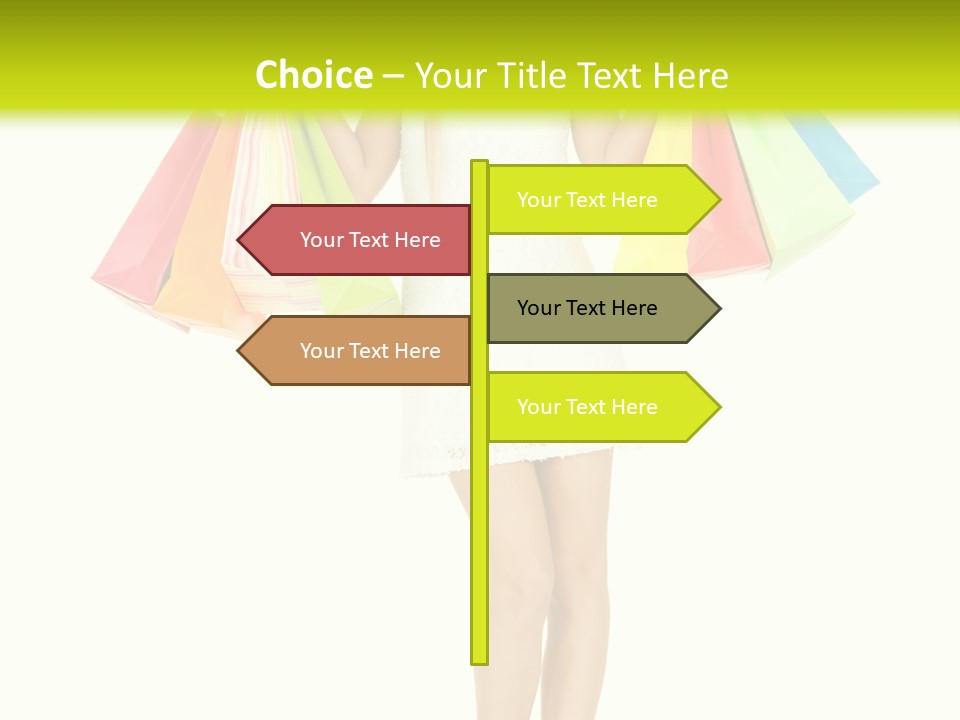 Shopaholic Consumer Enjoying PowerPoint Template