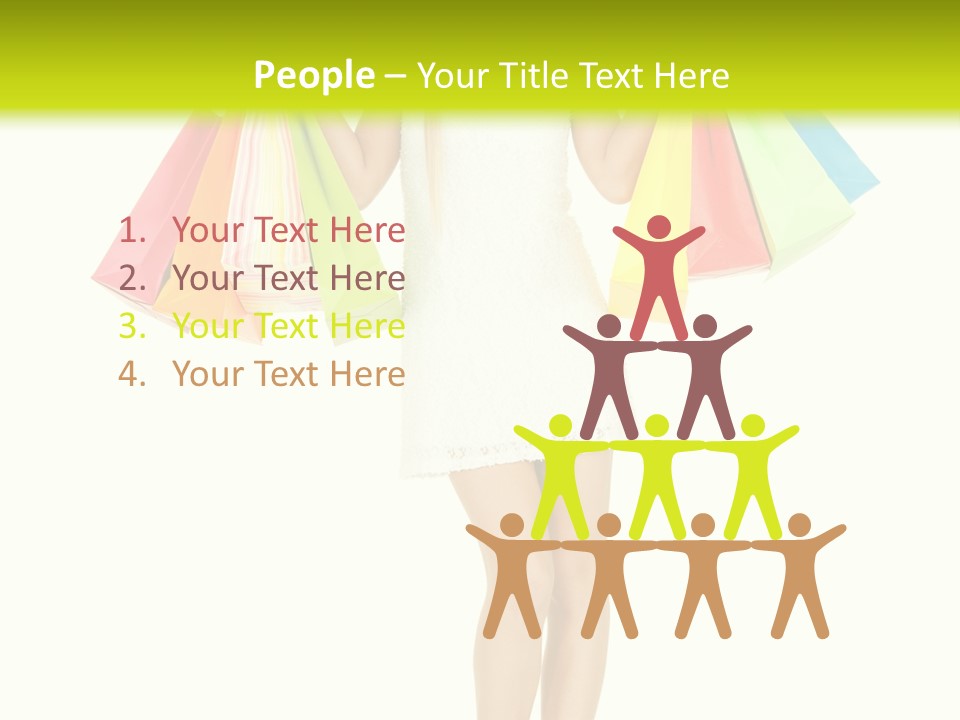 Shopaholic Consumer Enjoying PowerPoint Template