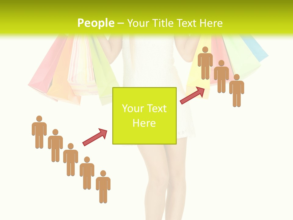 Shopaholic Consumer Enjoying PowerPoint Template