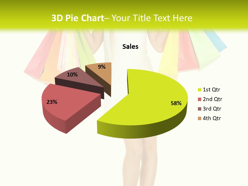 Shopaholic Consumer Enjoying PowerPoint Template