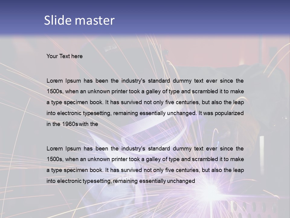 Al Lavoro Fiamma Uomo PowerPoint Template