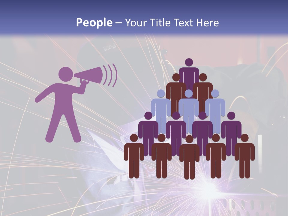 Al Lavoro Fiamma Uomo PowerPoint Template